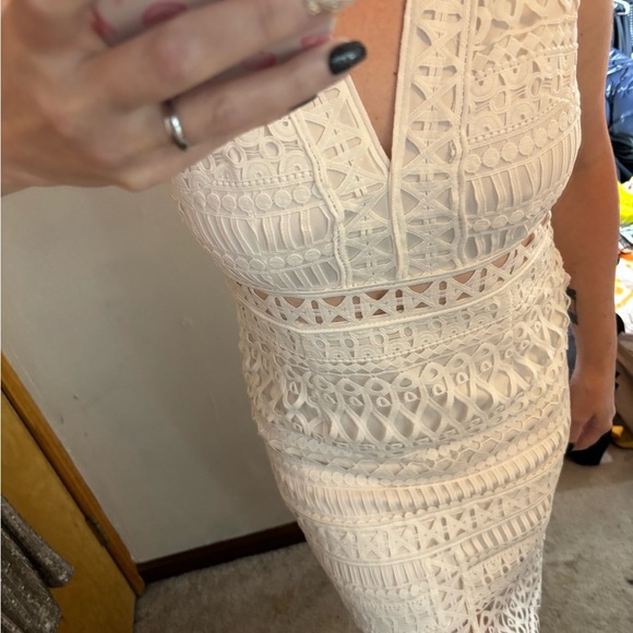 NWT Two Sisters Australia Scarlett White Lace Midi Dress - Picture 10 of 11